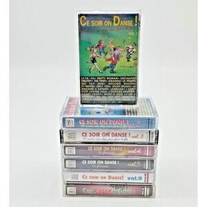 7x Cassettes Audio – Ce Soir On Danse! & Autres | Années 90 | French Quebec Folk